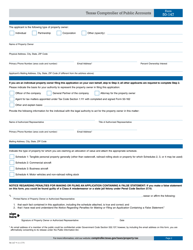 Form 50-147 Application for Allocation of Value - Personal Property Used in Interstate Commerce, Commercial Aircraft, Business Aircraft, Motor Vehicle(S) or Rolling Stock Not Owned or Leased by a Railroad - Texas, Page 2