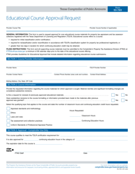 Document preview: Form 50-783 Educational Course Approval Request - Texas