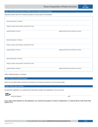 Form 50-248 Application for Pollution Control Property Tax Exemption - Texas, Page 2