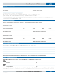 Form 50-821 Exemption Application for Energy Storage System in Nonattainment Area - Texas, Page 2