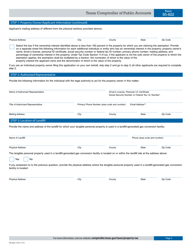 Form 50-822 Application for Personal Property Exemption of Landfill-Generated Gas Conversion Facility - Texas, Page 2