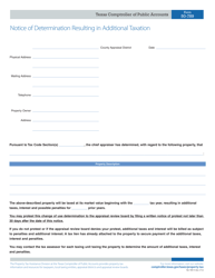 Document preview: Form 50-789 Notice of Determination Resulting in Additional Taxation - Texas