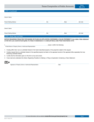 Form 50-171 Request for Separate Taxation of an Undivided Interest - Texas, Page 2