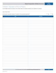 Form 50-263 Application for Community Housing Development Organization Improving Property for Low-Income and Moderate-Income Housing Property Tax Exemption Previously Exempt in 2003 - Texas, Page 7