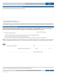 Form 50-141 General Real Property Rendition of Taxable Property - Texas, Page 3