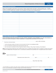 Form 50-148 Report of Leased Space for Storage of Personal Property - Texas, Page 3