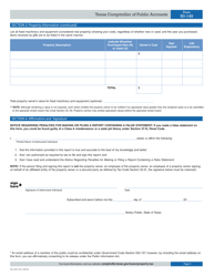 Form 50-149 Industrial Real Property Rendition of Taxable Property - Texas, Page 3