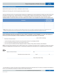 Form 50-151 Mine and Quarry Rendition of Taxable Property - Texas, Page 3