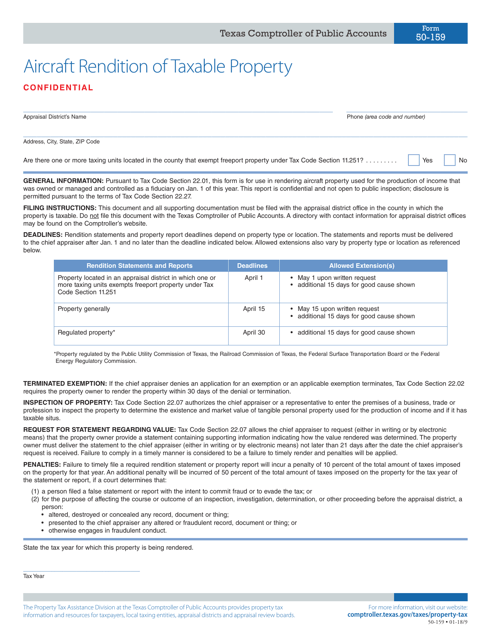 Form 50-159  Printable Pdf