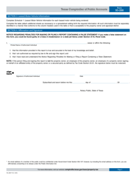 Form 50-288 Lessor&#039;s Rendition or Property Report - Leased Automobiles - Texas, Page 3