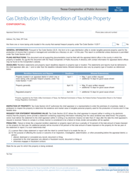 Document preview: Form 50-155 Gas Distribution Utility Rendition of Taxable Property - Texas