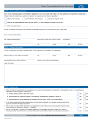 Form 50-169 Application for Appraisal of Public Access Airport Property - Texas, Page 2