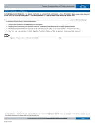 Form 50-169 Application for Appraisal of Public Access Airport Property - Texas, Page 4