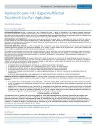 Document preview: Formulario 50-129-S Applicacion Para 1-d-1 (Espacios-Abiertos) Tasacion De Uso Para Agricultura - Texas (Spanish)