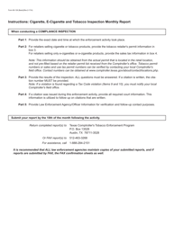 Form 69-138 Cigarette, E-Cigarette and Tobacco Inspection Monthly Report - Texas, Page 2