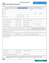 Form 76-146 Open Market Requisition - Texas