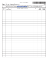 Form 76-146 Open Market Requisition - Texas, Page 2