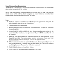 Texas Mortuary Law Exam Application Form - Texas, Page 2