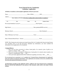 Embalmer Application - Texas, Page 2