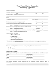 Crematory Application - Texas, Page 2