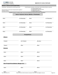 Form ADM10 Application for License - Texas, Page 2