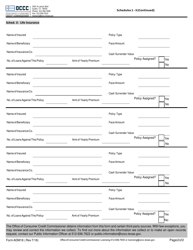 Form ADM18 Supporting Financial Information - Schedules 1-3 - Texas, Page 2