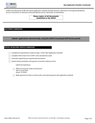 Form CAB14 Credit Access Business New Application Checklist - Texas, Page 2