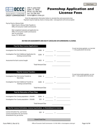 Document preview: Form PWN12 Pawnshop Application and License Fees - Texas