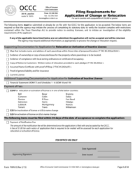 Form PWN10 Application for Relocation or Change to a Pawnshop License - Texas, Page 2