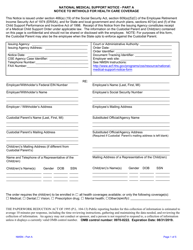 Document preview: National Medical Support Notice Form