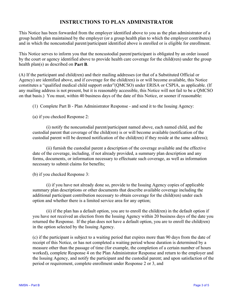 National Medical Support Notice Form, Page 8