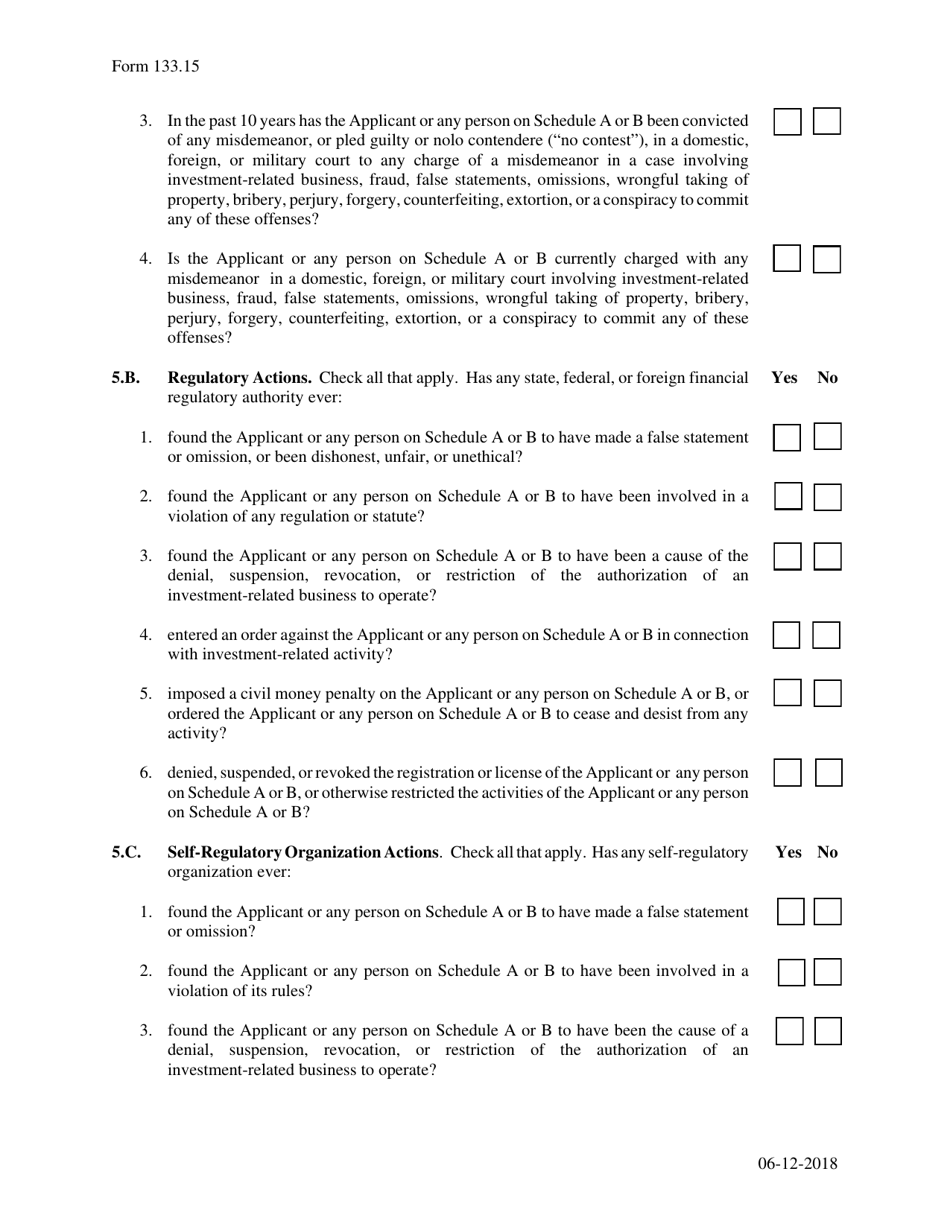 Form 133.15 Texas Crowdfunding Portal Registration - Texas, Page 3