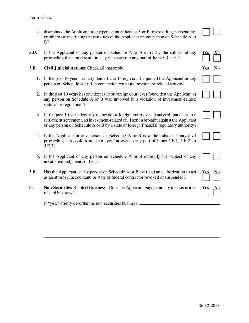 Form 133.15 Texas Crowdfunding Portal Registration - Texas, Page 4