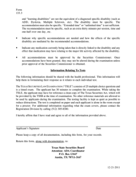 Form 133.3 Ada Accommodations Request Form - Texas, Page 4
