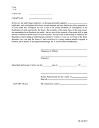 Form 133.6 Secondary Trading Exemption Renewal Notice - Texas, Page 4