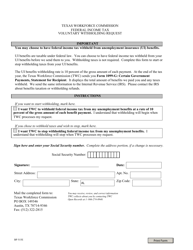Document preview: Form BP515 E Voluntary Withholding Request - Texas