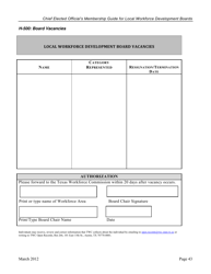Document preview: Form H-500 Local Workforce Development Board Vacancies - Texas