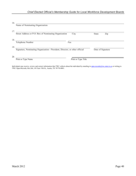 Form H-200 Local Workforce Development Board Nomination Slate - Texas, Page 2