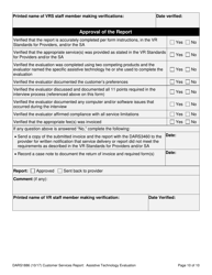 Form DARS1886 Customer Services Report: Assistive Technology Evaluation - Texas, Page 10