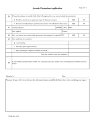 Form UDW-AS1-0105 Arsenic Exemption Application - Utah, Page 2