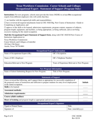 Form CSC-302COI New Course of Instruction Application - Texas, Page 3