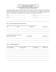 Mammography Imaging Medical Physicist Certification Application Form - Utah