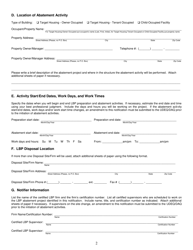 Form DAQA-583-18 Lead-Based Paint Abatement Project Notification - Utah, Page 2
