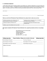 Form DAQA-583-18 Lead-Based Paint Abatement Project Notification - Utah, Page 3