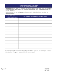 Form CSC-002I Instructor Application - Texas, Page 3