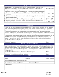 Form CSC-002I Instructor Application - Texas, Page 4
