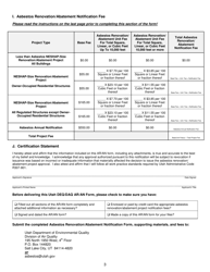 Form DAQA-458-18 Asbestos Renovation/Abatement Notification - Utah, Page 3