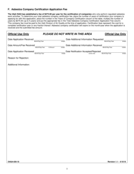 Form DAQA-026-18 Asbestos Company Certification Application - Utah, Page 3