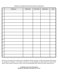Form DWMRC-13 Registration Form - Radioactive Material in Certain Measuring, Gauging or Controlling Devices Under General License - Utah, Page 2