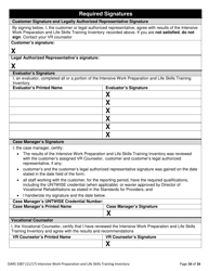 Form DARS3387 Intensive Work Preparation and Life Skills Training Inventory - Texas, Page 16